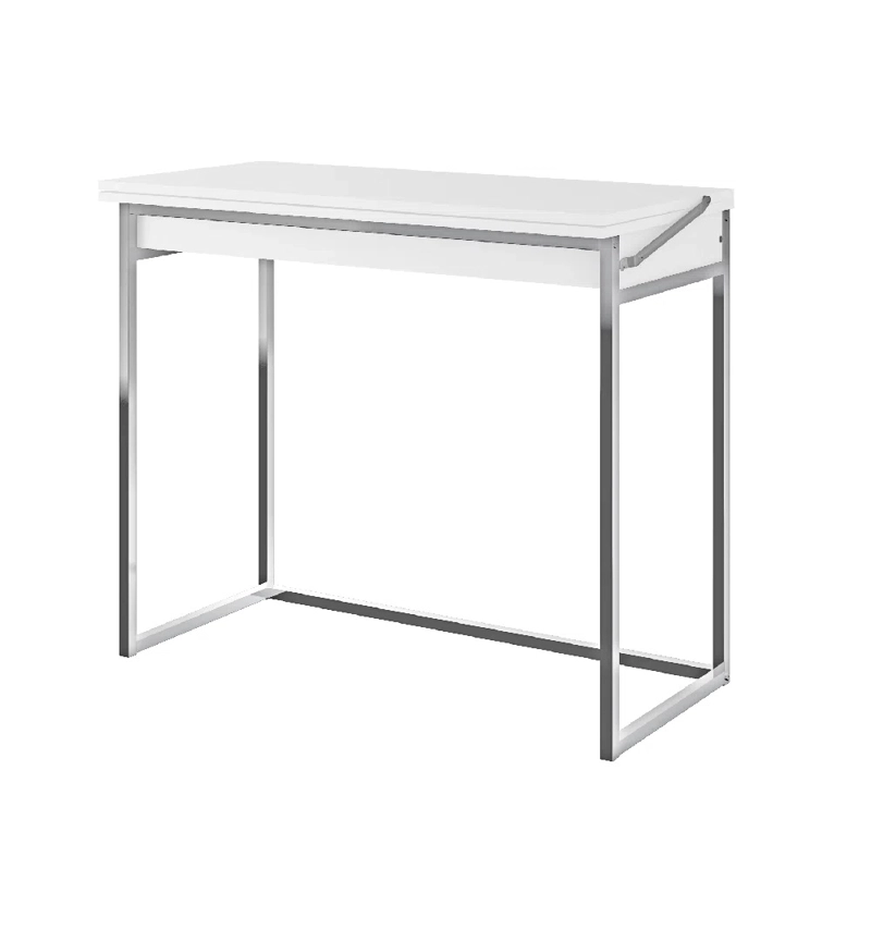 MESA HOGA HOME DESIGN EXTENSIBLE BLANCO CROMADO - 2
