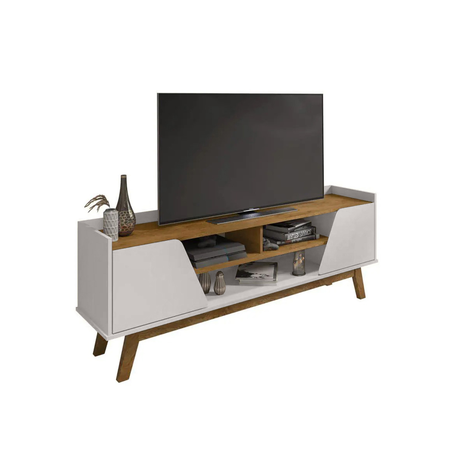RACK TV TURIM 65 PULGADAS BLANCO INVIERNO NATURAL - 1