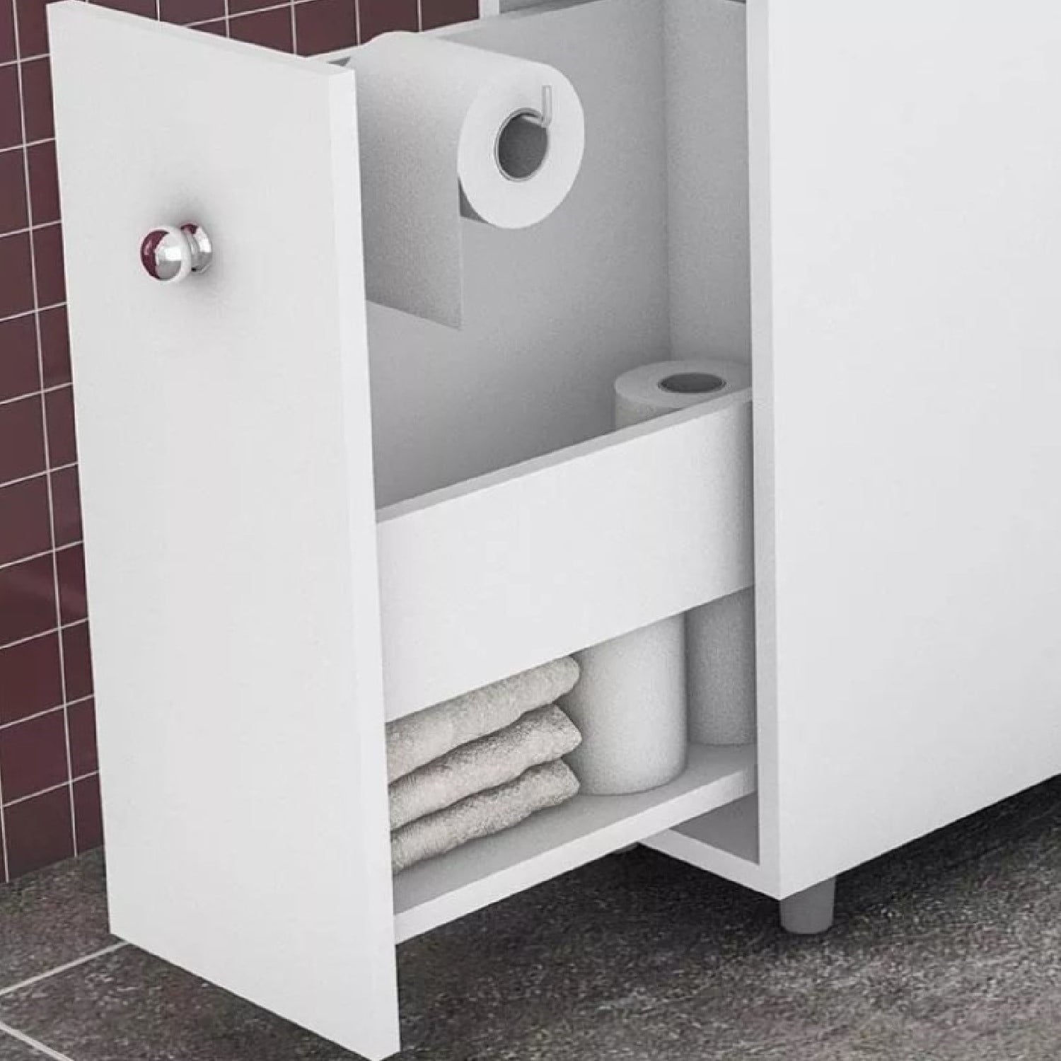 MUEBLE ORGANIZADOR DE BAÑO GALES BLANCO - 4