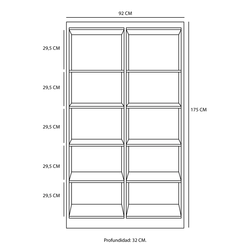ARMARIO MULTIUSO 4 PUERTAS DUETO CANELA BLANCO INVIERNO - 3