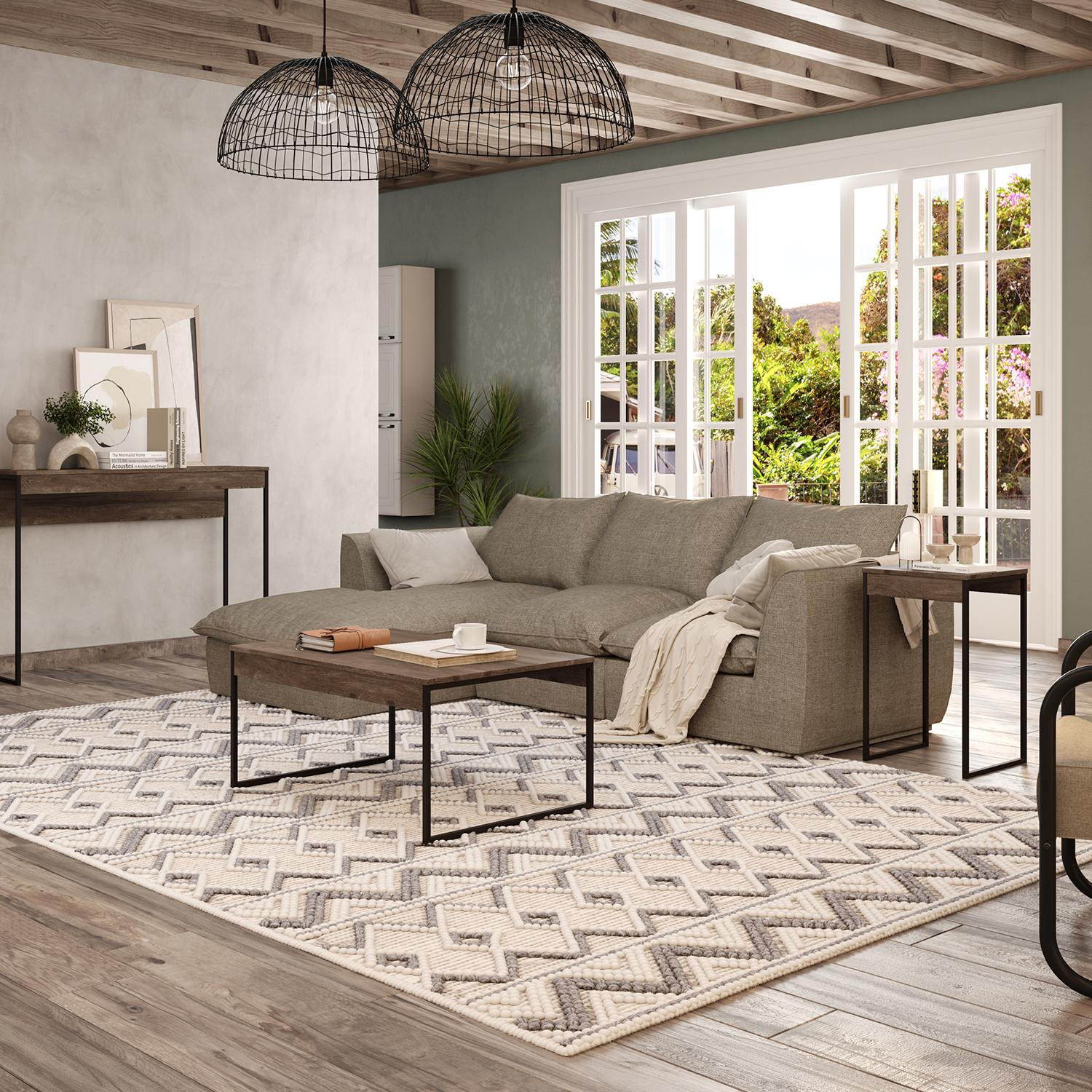 Mesa De Centro Tokyo De Tema Home – Diseño Cuadrado Negro 62x62x35 Cm – Madera Con Acabado Wengué