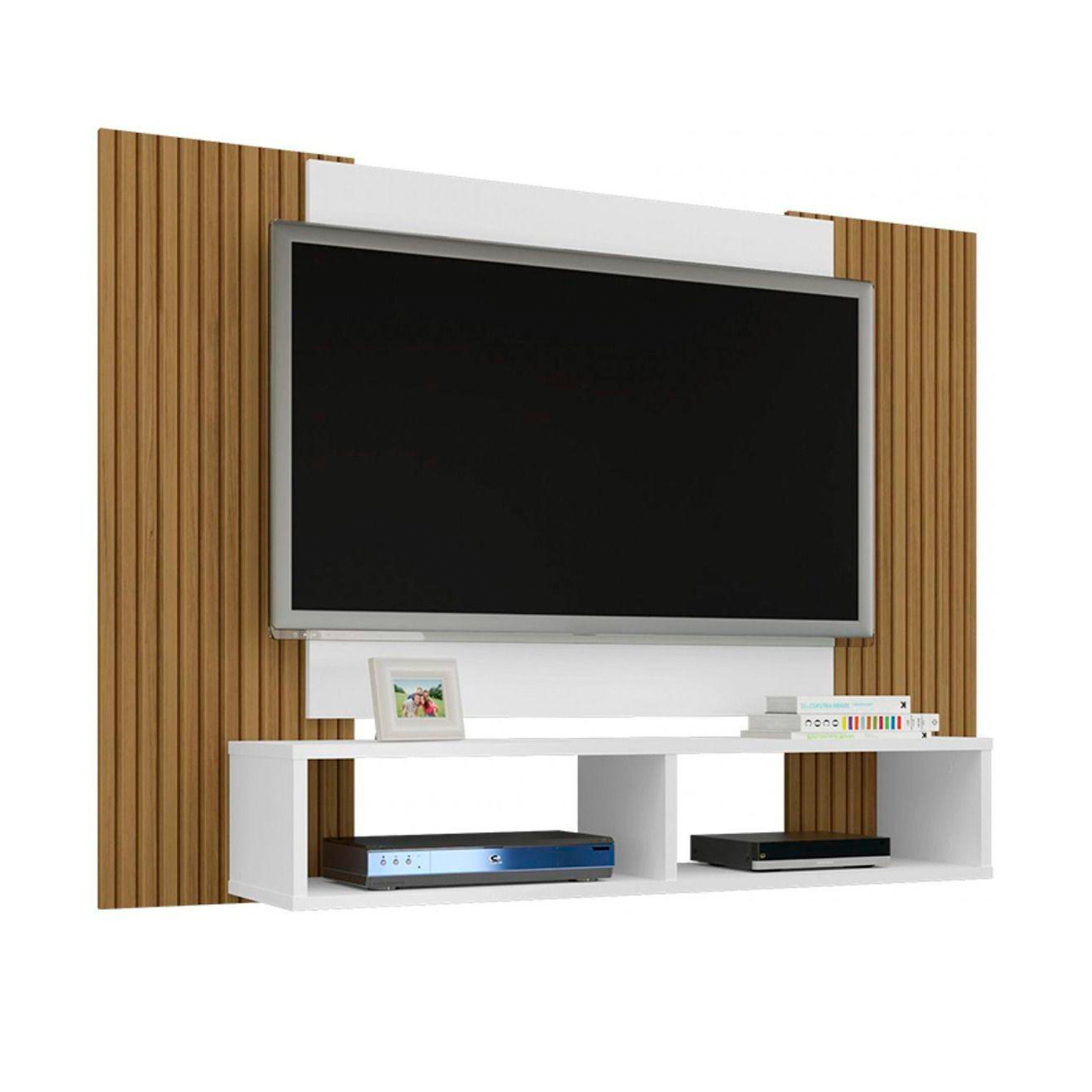 PANEL RACK HOGA NAVI MDP BLANCO TV 47' RIPADO - 1