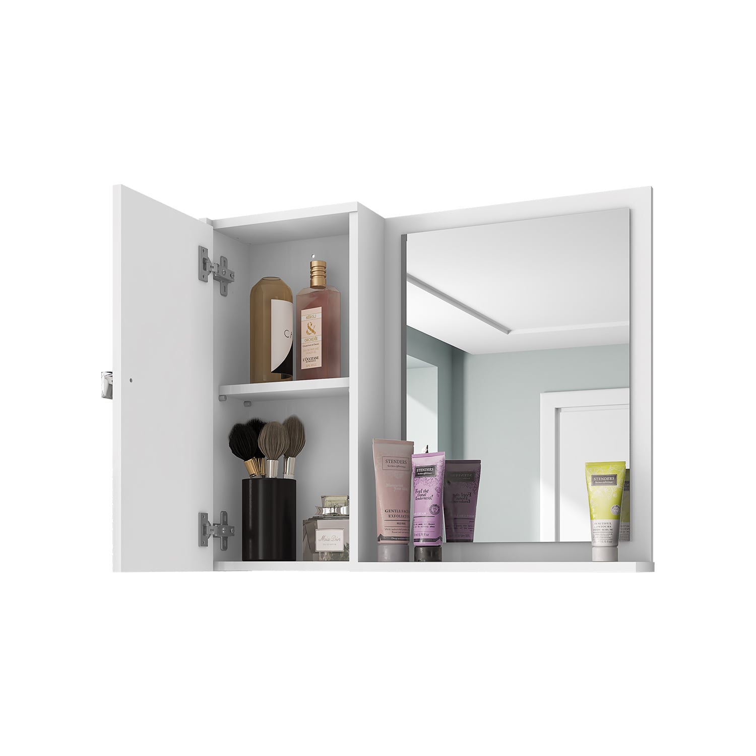MUEBLE DE BAÑO CON ESPEJO GENOVA BLANCO - 4