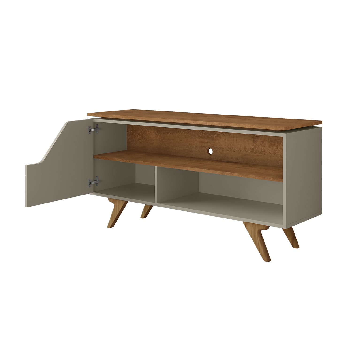 RACK TV 50' VALENCIA BLANCO INVIERNO NATURAL - 5