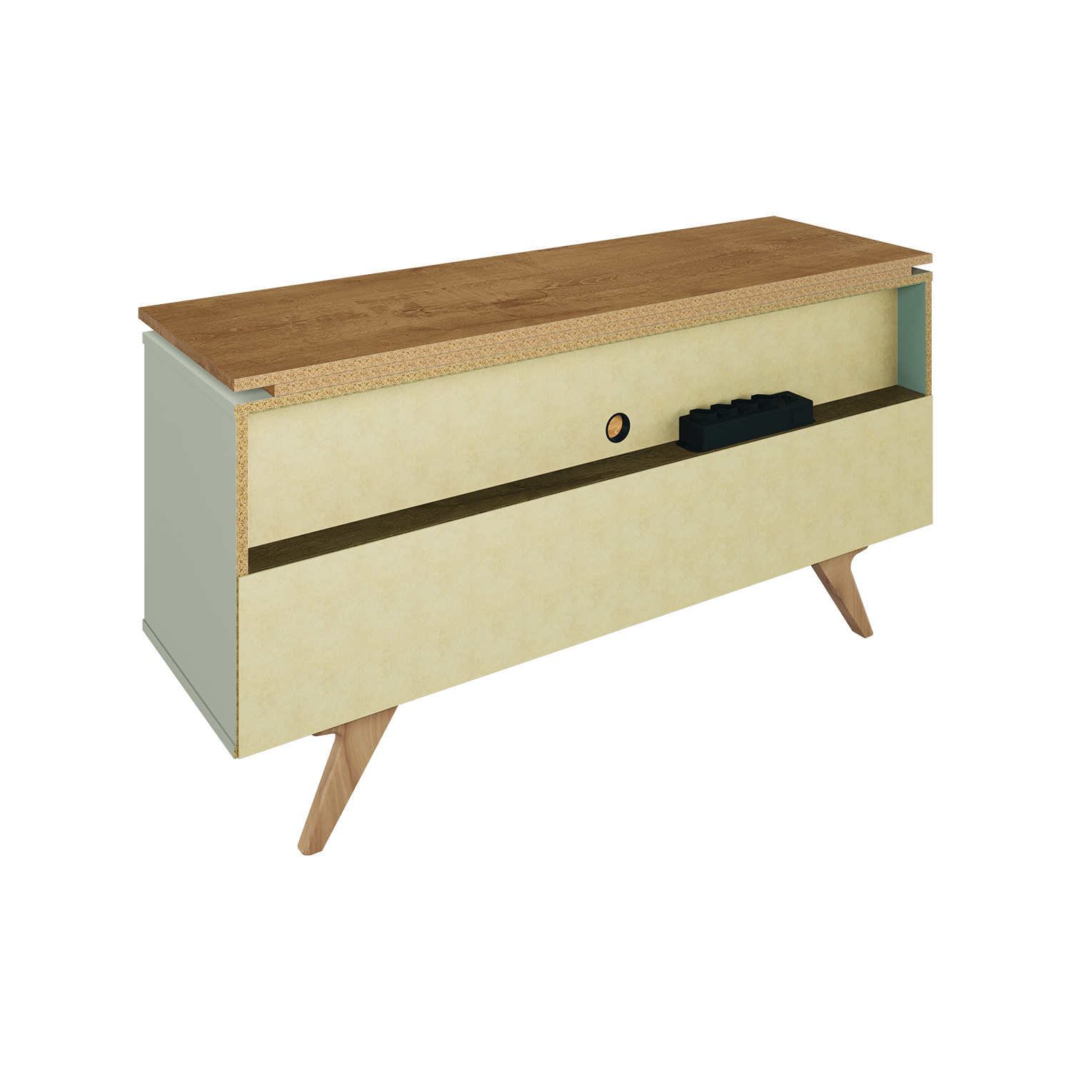 RACK TV 50' VALENCIA BLANCO INVIERNO NATURAL - 6