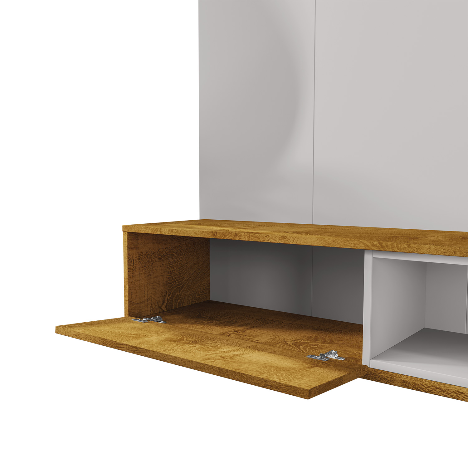 PANEL RACK TV 55' HOGA PARATY NATURAL BLANCO INVIERNO - 6