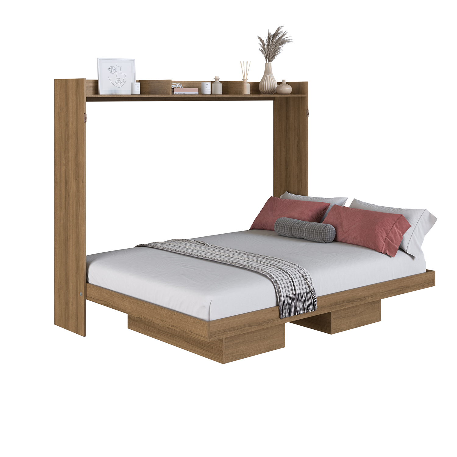 CAMA PLEGABLE HORIZONTAL 2 PZA HOGA HANOVER MIEL - 1