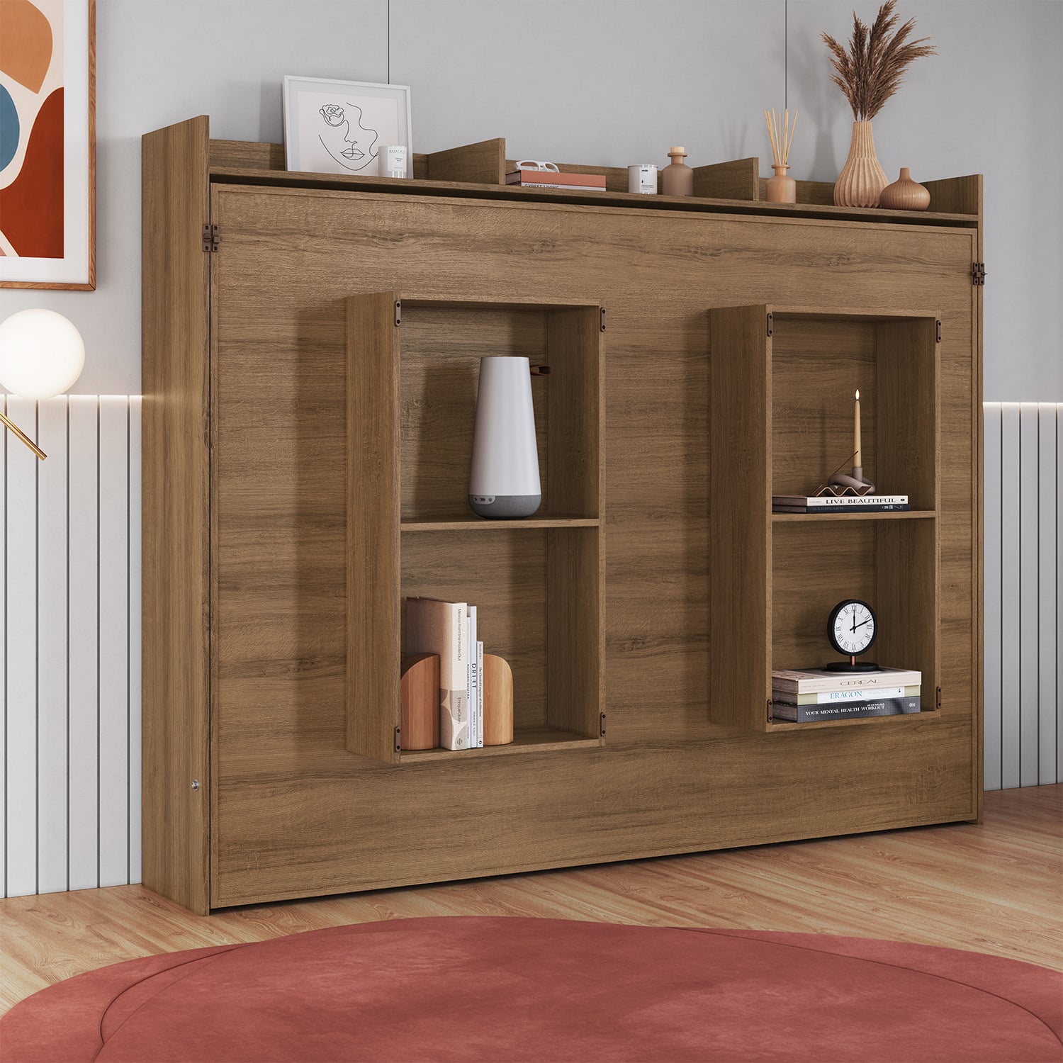 CAMA PLEGABLE HORIZONTAL 2 PZA HOGA HANOVER MIEL - 4