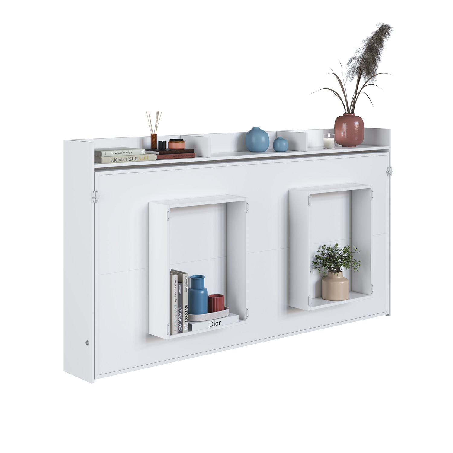 CAMA PLEGABLE HORIZONTAL 1 PZA HOGA HANOVER EN COLOR BLANCO - 5