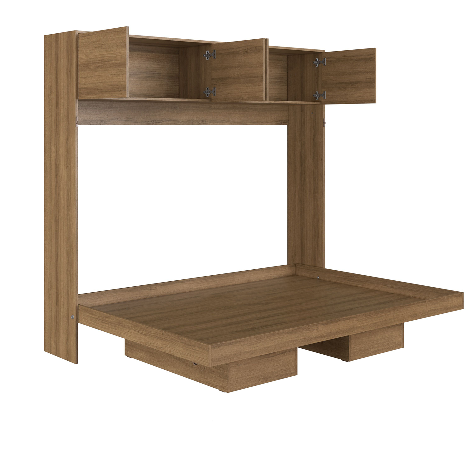 CAMA PLEGABLE HORIZONTAL 2 PZA CON ESTANTES 4 PUERTAS HOGA HANOVER MIEL - 6
