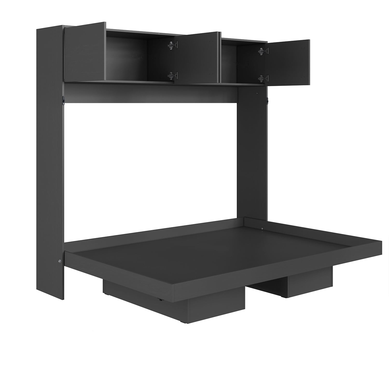 CAMA PLEGABLE HORIZONTAL 2 PZA CON ESTANTES 4 PUERTAS HOGA HANOVER GRIS - 6