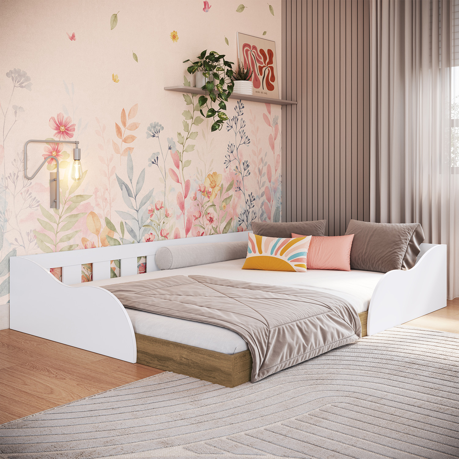 CAMA MONTESSORI 2 PZA HOGA MEMPHIS EN COLOR BLANCO - 2