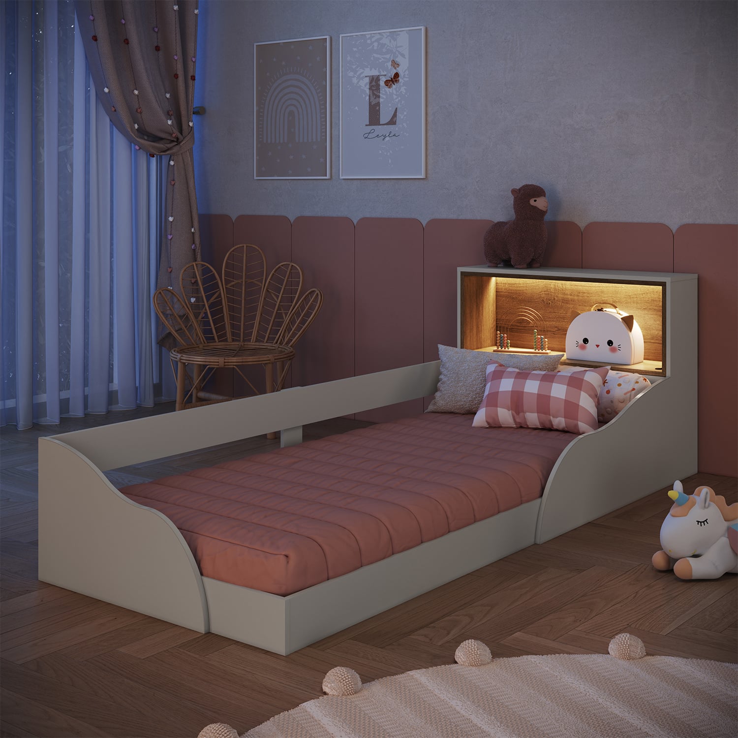 CAMA MONTESSORI CON LUZ LED 1 PZA HOGA LILLE ARENA - 4