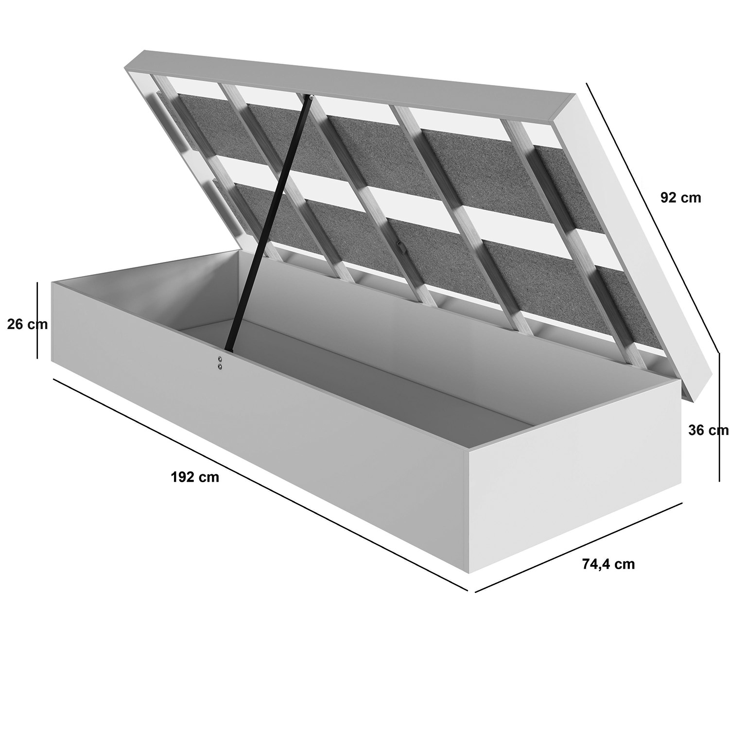 CAMA BOXET 1 PZA HOGA BOGOTÁ GRIS - 3