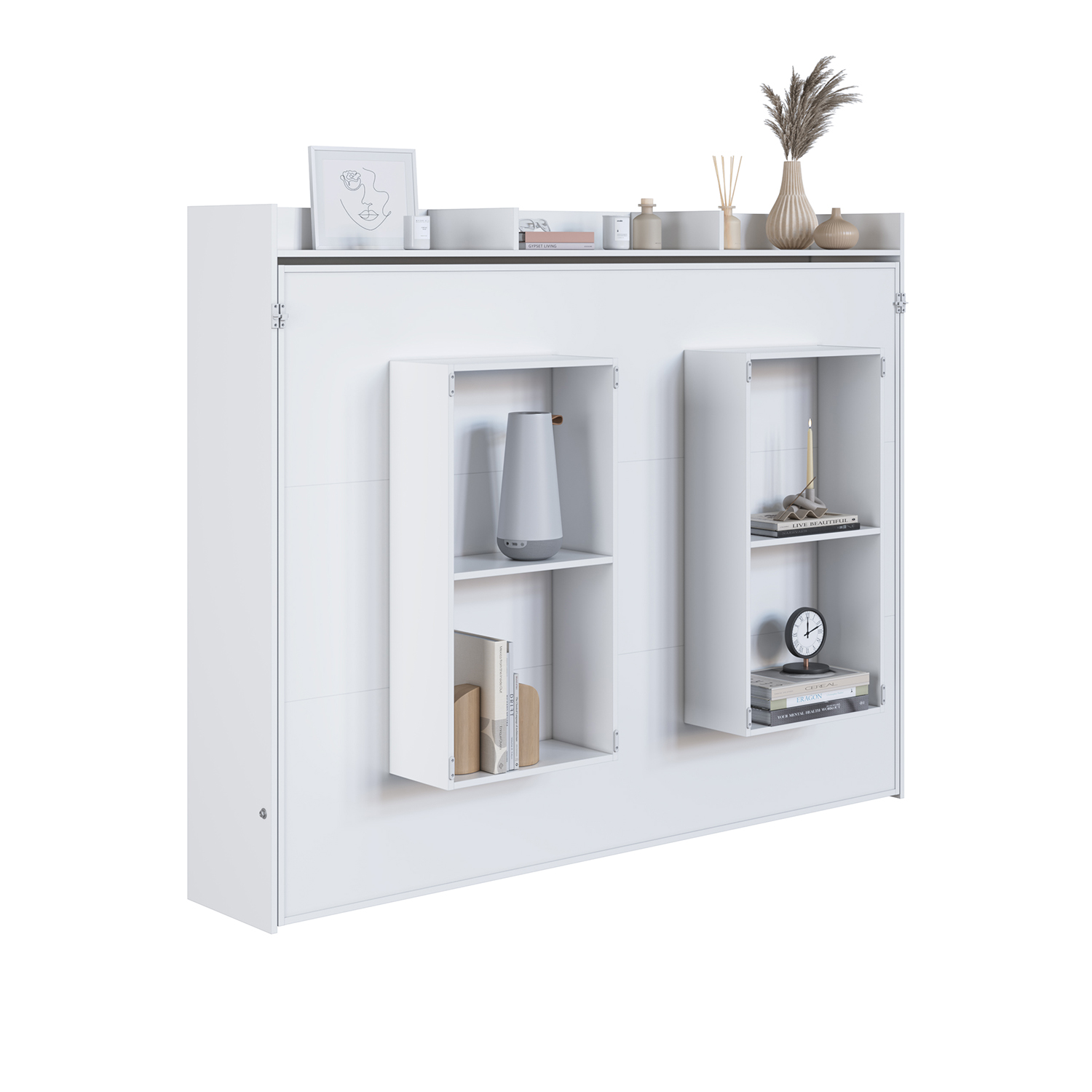 CAMA PLEGABLE HORIZONTAL 2 PZA HOGA HANOVER EN COLOR BLANCO - 5