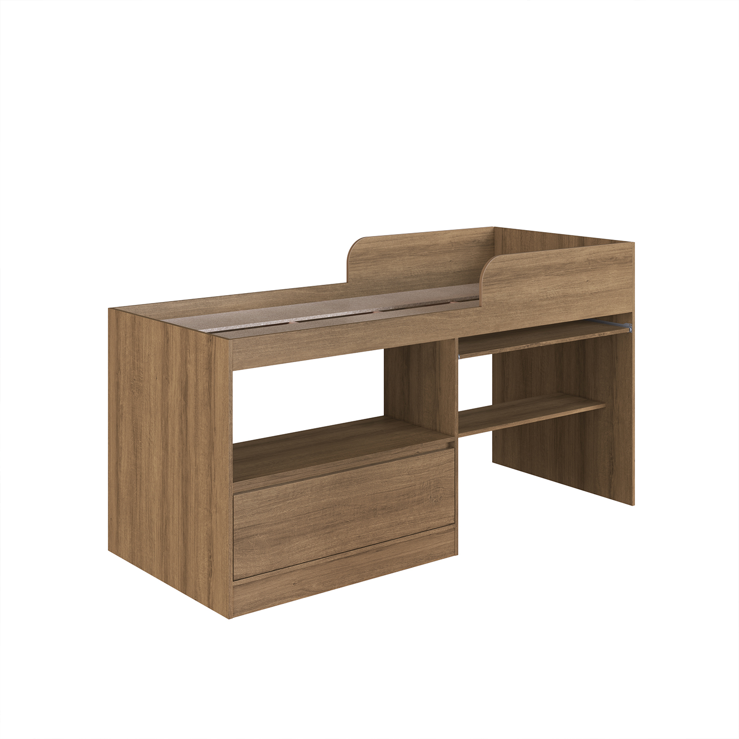CAMA ALTA MULTIFUNCIONAL 1,5 PZA HOGA JACARTA MIEL - 4