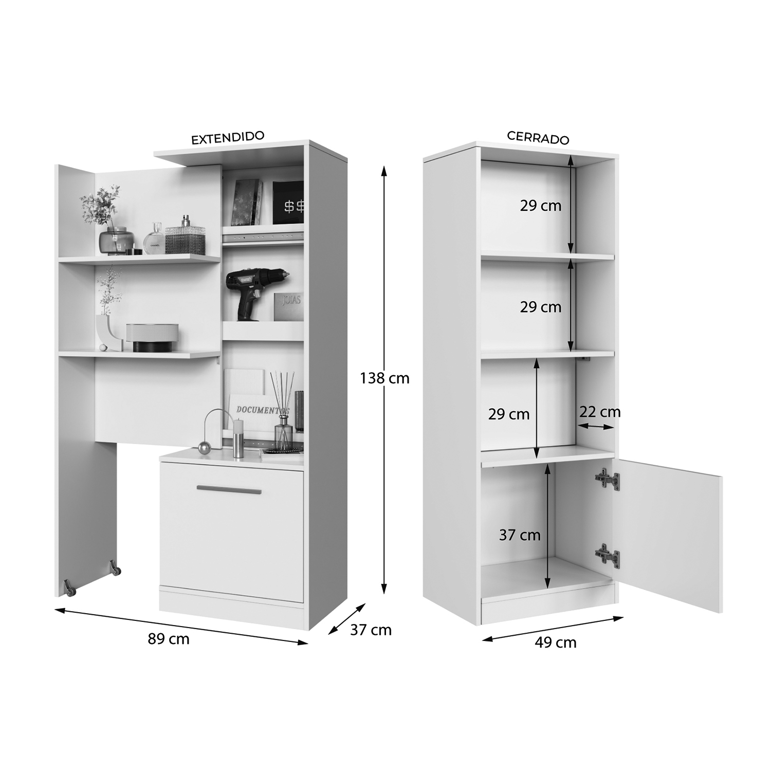 ESTANTE MULTIUSO EXTENDIBLE HOGA LOCK MIEL - 3