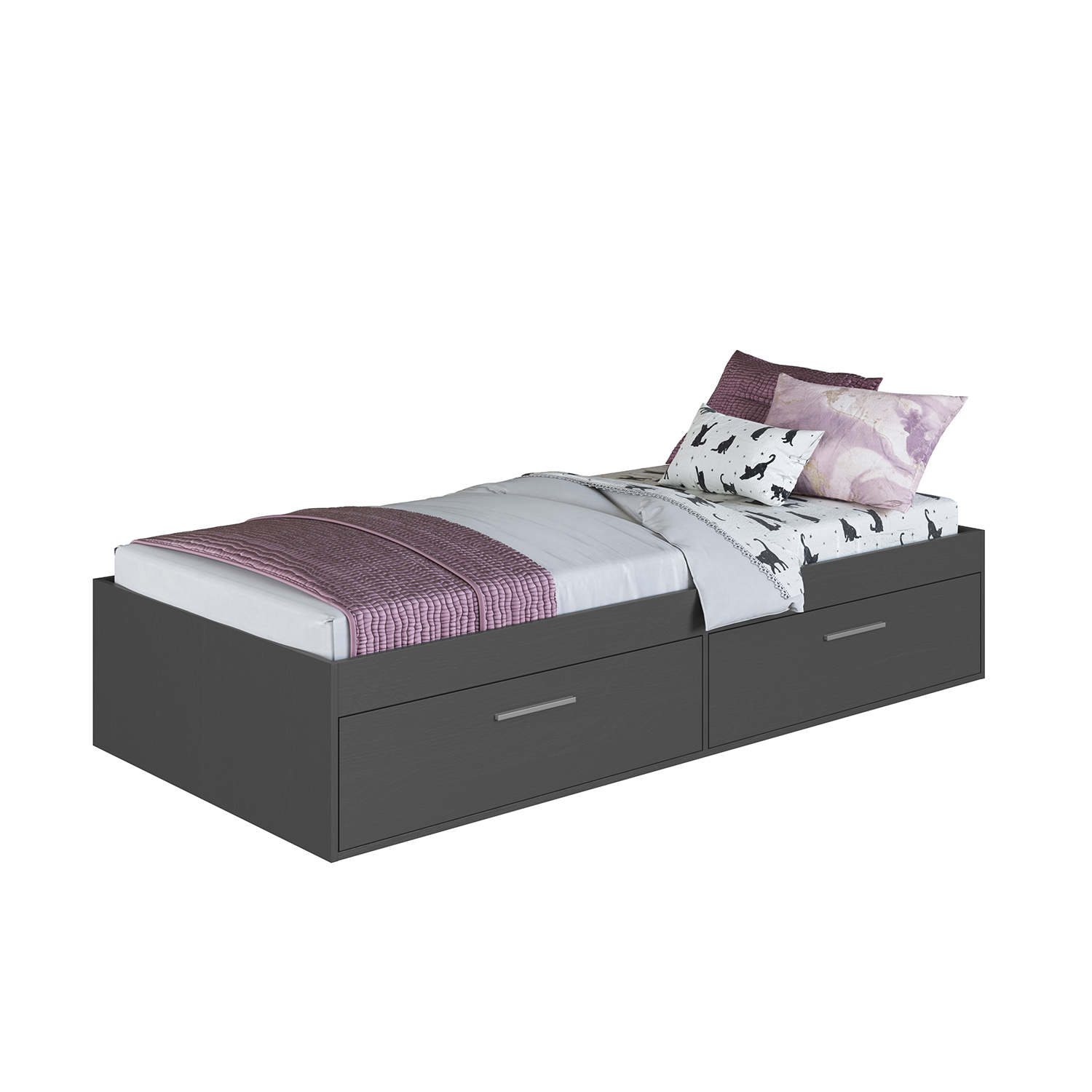 CAMA BOXET CON 2 PUERTAS 1 PZA HOGA TOKIO GRIS - 2