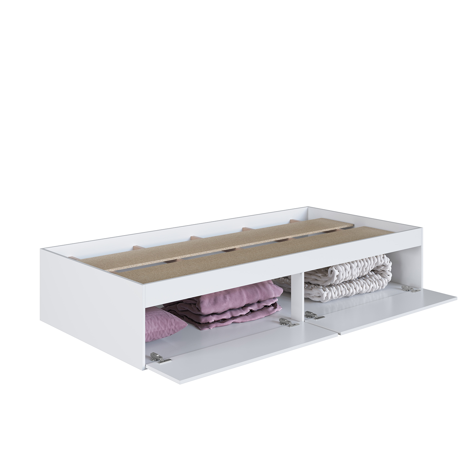 CAMA BOXET CON 2 PUERTAS 1,5 PZAS HOGA TOKIO BLANCO - 4