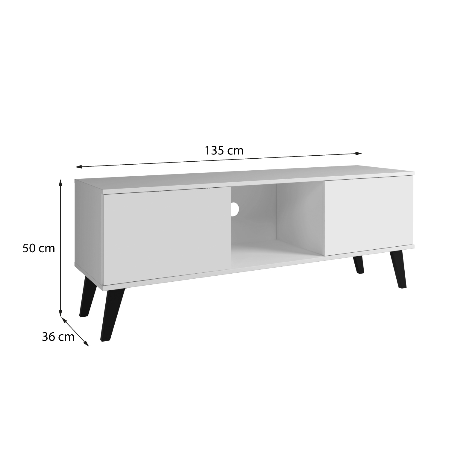RACK TV 55' 2 PUERTAS HOGA BLANCO - 3