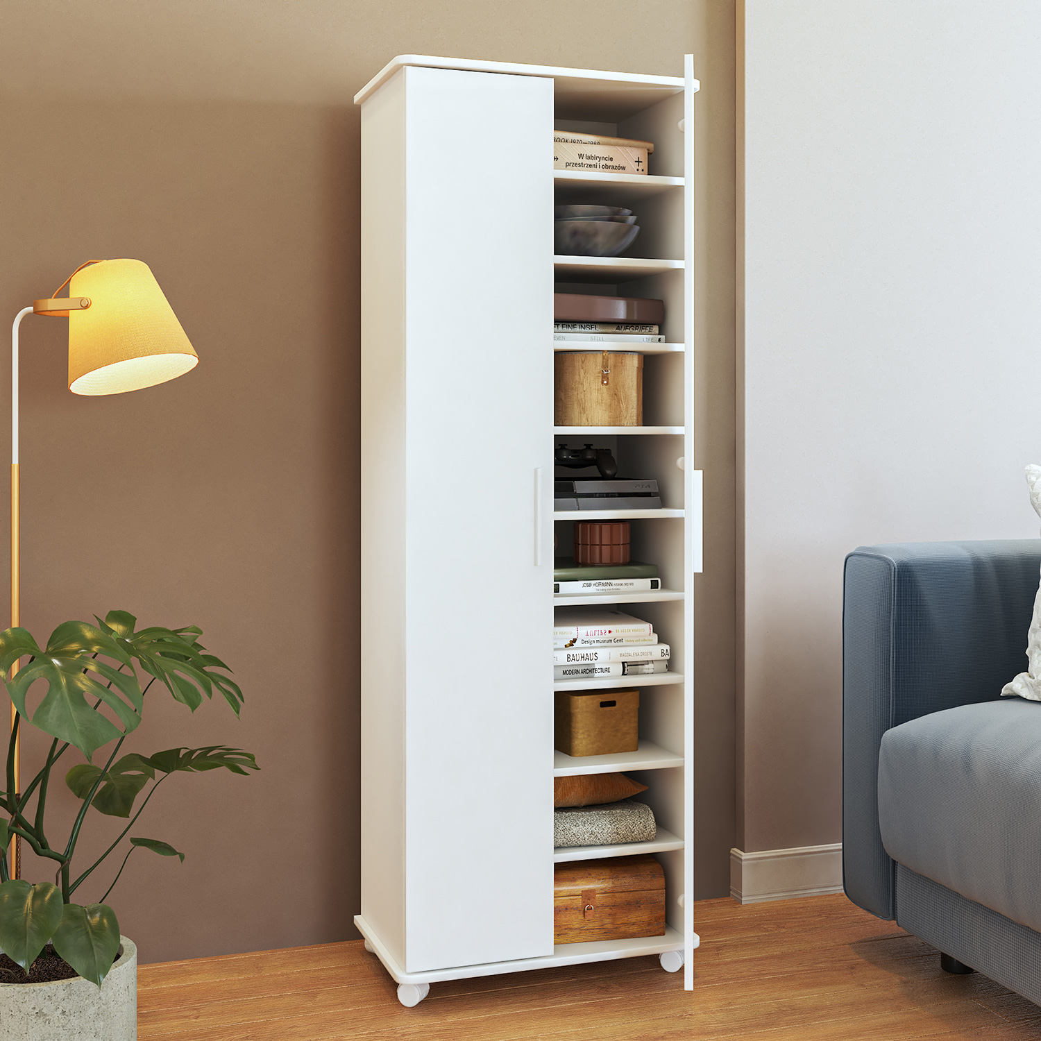 CLOSET 2 PUERTAS 9 REPISAS HOGA BLANCO - 5