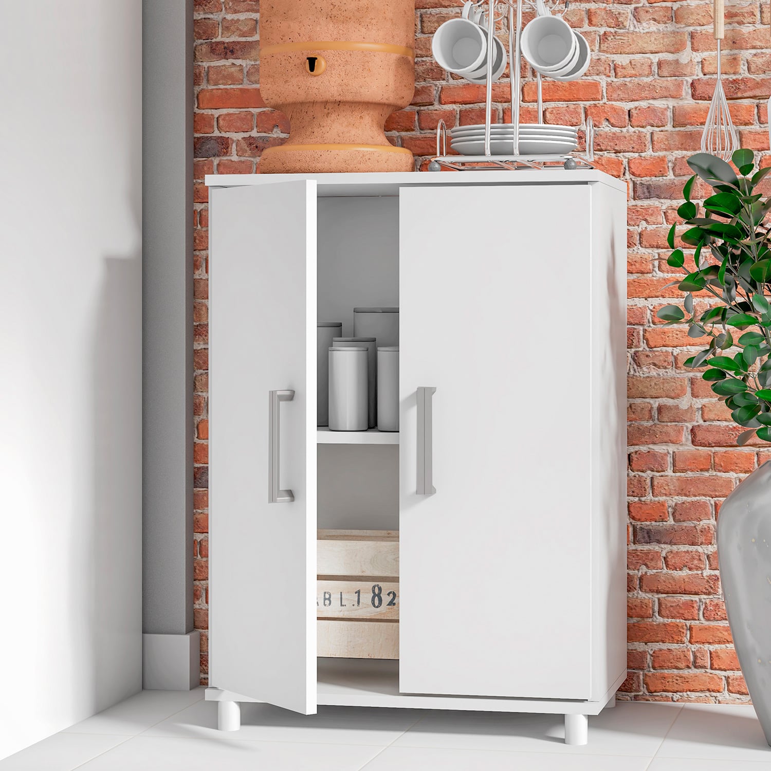 ESTANTE MULTIUSOS 2 PUERTAS HOGA BLANCO - 1
