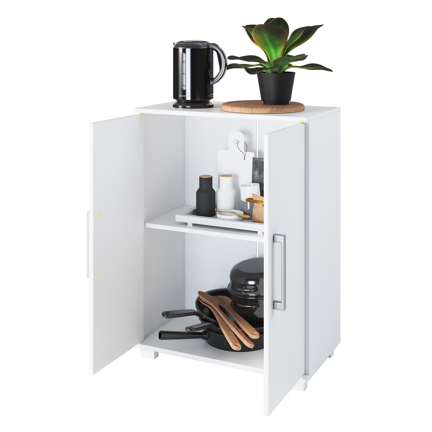 ESTANTE MULTIUSOS 2 PUERTAS HOGA BLANCO - 4