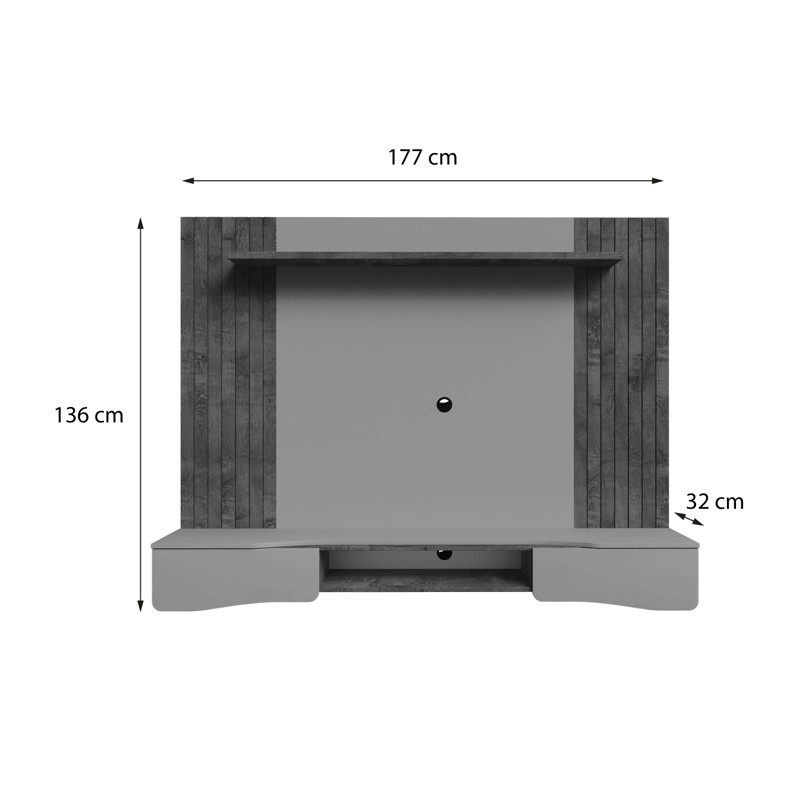 PANEL RACK TV 65' HOGA BUZIOS NATURAL BLANCO INVIERNO - 3
