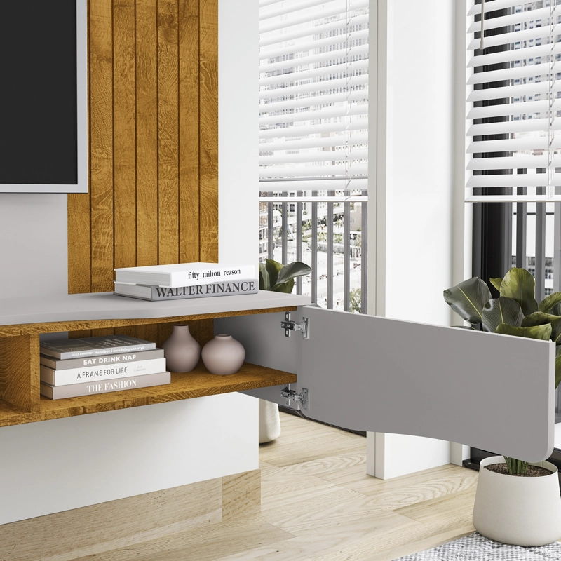 PANEL RACK TV 65' HOGA BUZIOS NATURAL BLANCO INVIERNO - 4