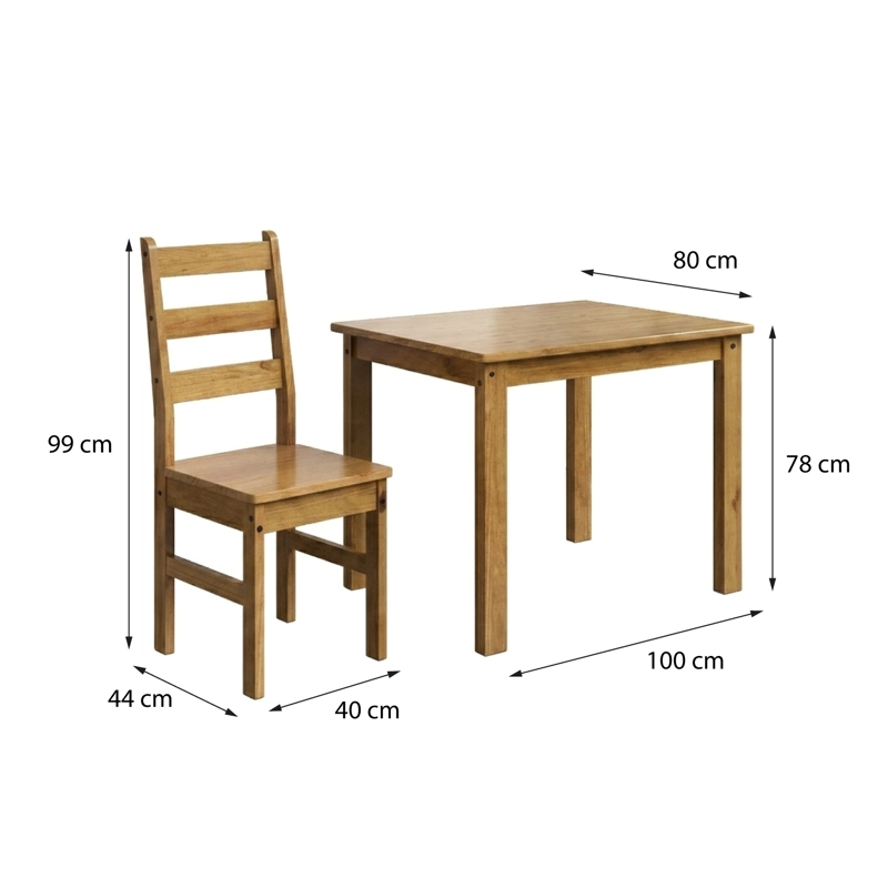 SET DE COMEDOR CON 4 SILLAS HOGA BELLA NOGAL - 3