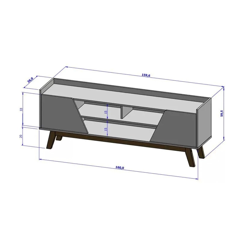 RACK TV 65' TURIM FENDI RUSTICO - 3