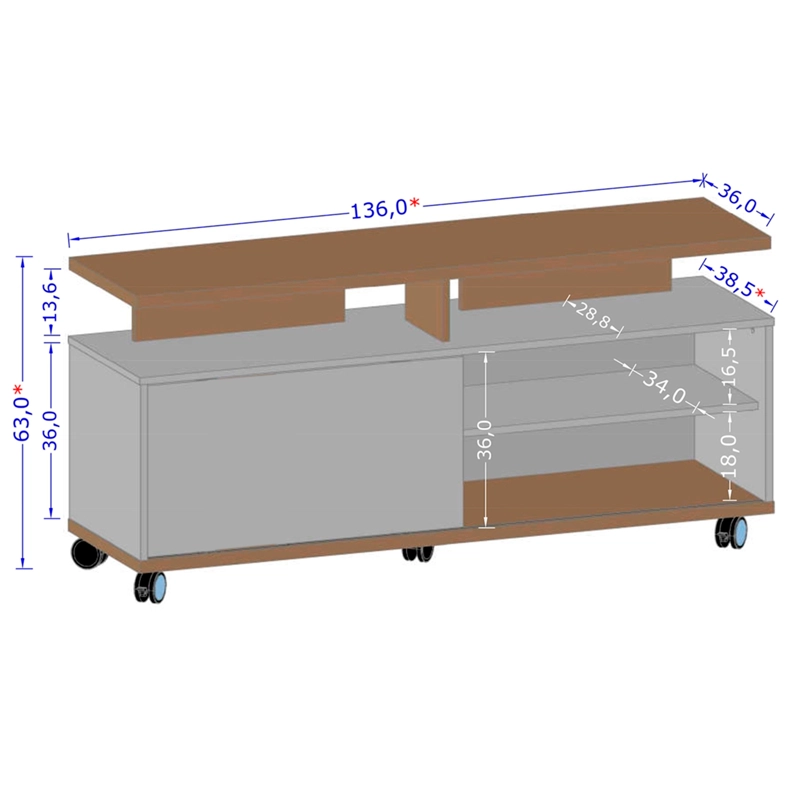 RACK TV 52' TOPAZIO RUSTICO FENDI - 3