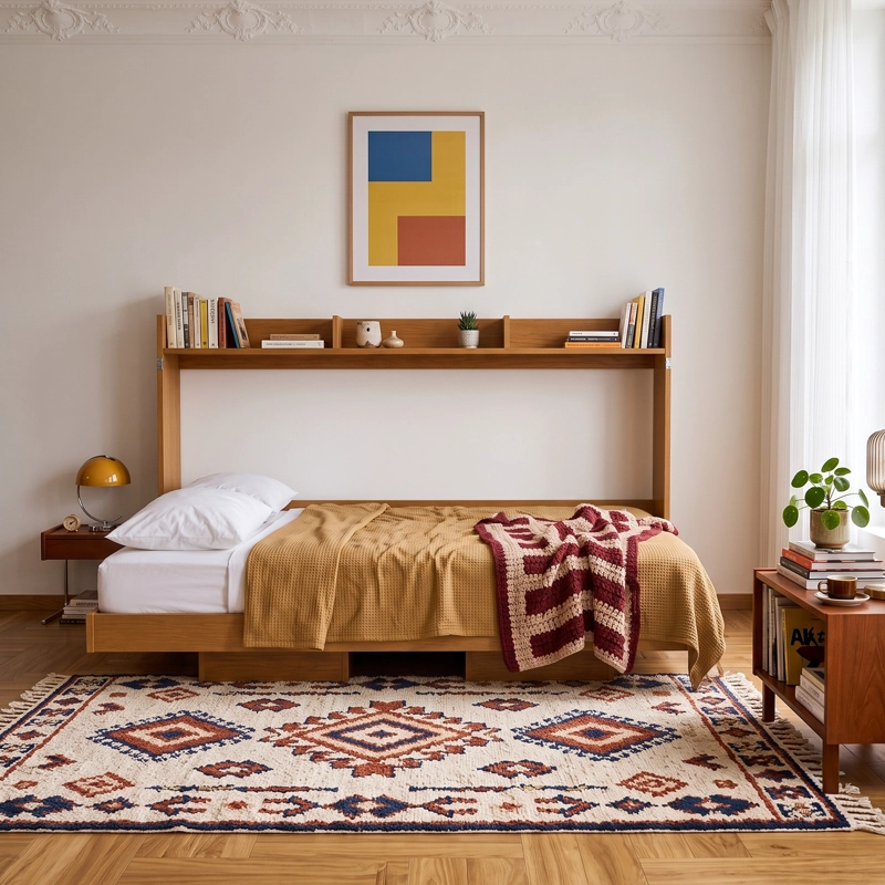 CAMA PLEGABLE HORIZONTAL 1 PZA HOGA DUBAI MIEL - 1