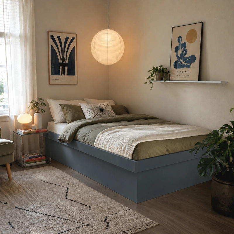 CAMA BOXET 1 PZA HOGA NEW YORK GRAFITO - 1