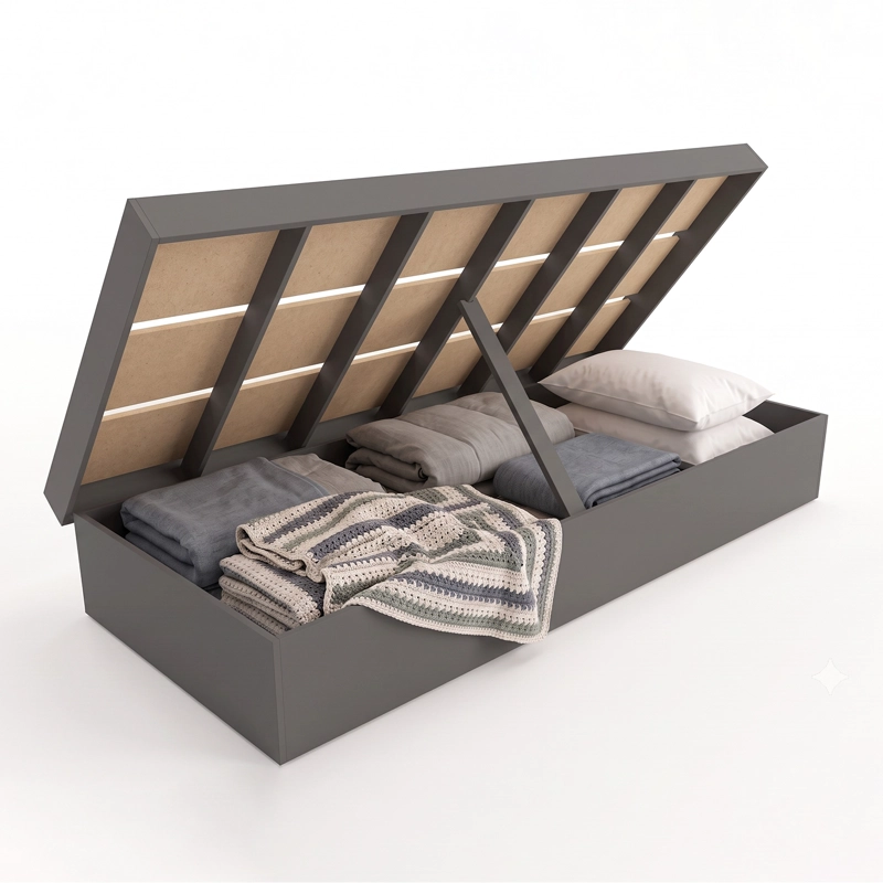 CAMA BOXET 1 PZA HOGA NEW YORK GRAFITO - 8