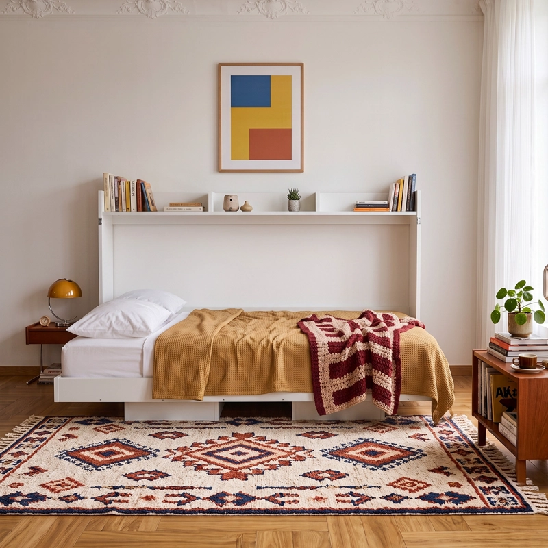 CAMA PLEGABLE HORIZONTAL 1 PZA HOGA DUBAI BLANCO - 1