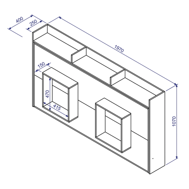 CAMA PLEGABLE HORIZONTAL 1 PZA HOGA DUBAI BLANCO - 6