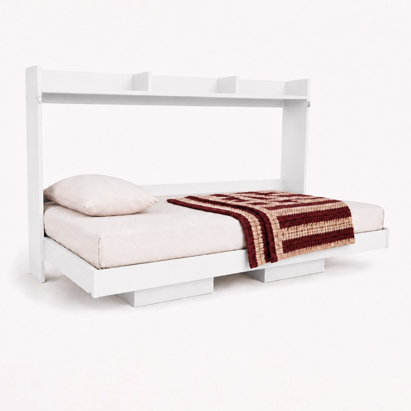 CAMA PLEGABLE HORIZONTAL 1 PZA HOGA DUBAI BLANCO - 7