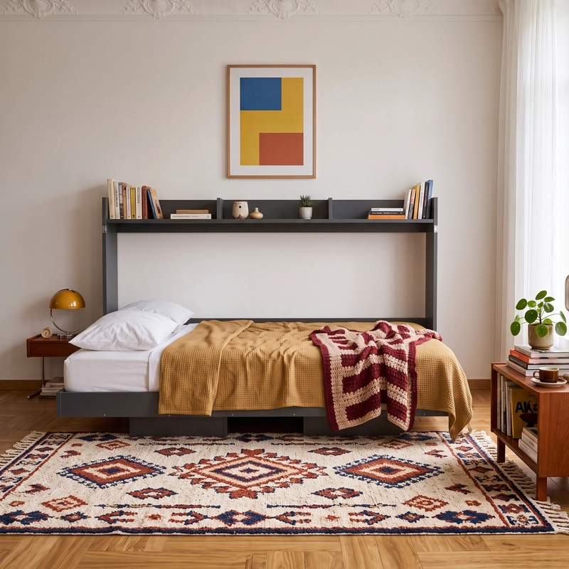 CAMA PLEGABLE HORIZONTAL 1 PZA HOGA DUBAI GRAFITO - 1