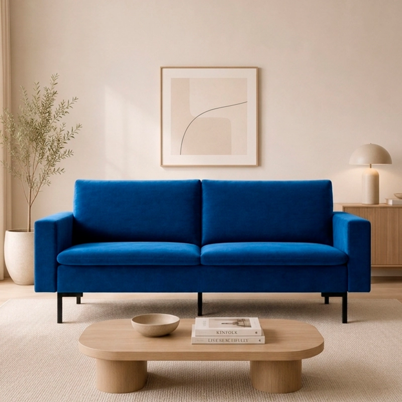 SOFA CAMA HOGA PLEASURE AZUL ELÉCTRICO - 1