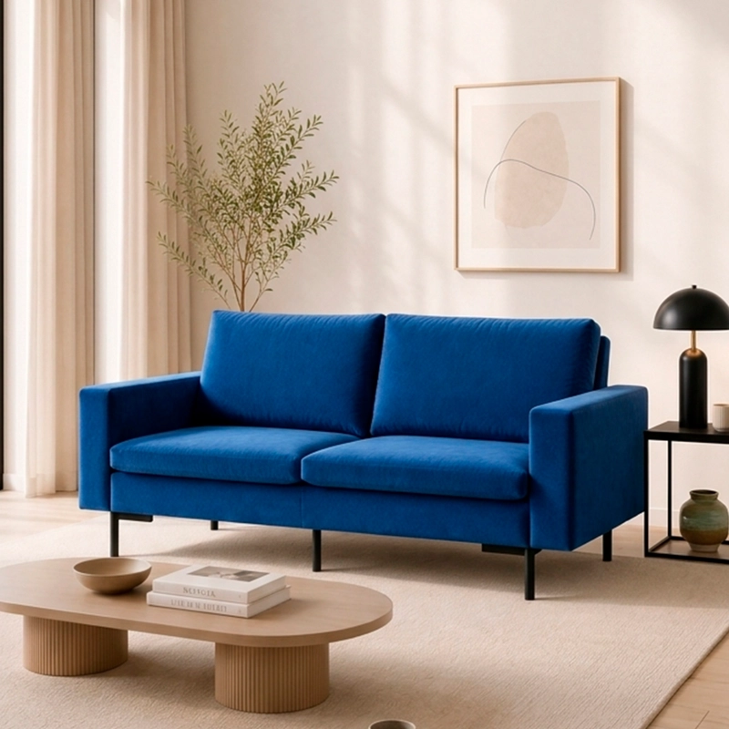 SOFA CAMA HOGA PLEASURE AZUL ELÉCTRICO - 4