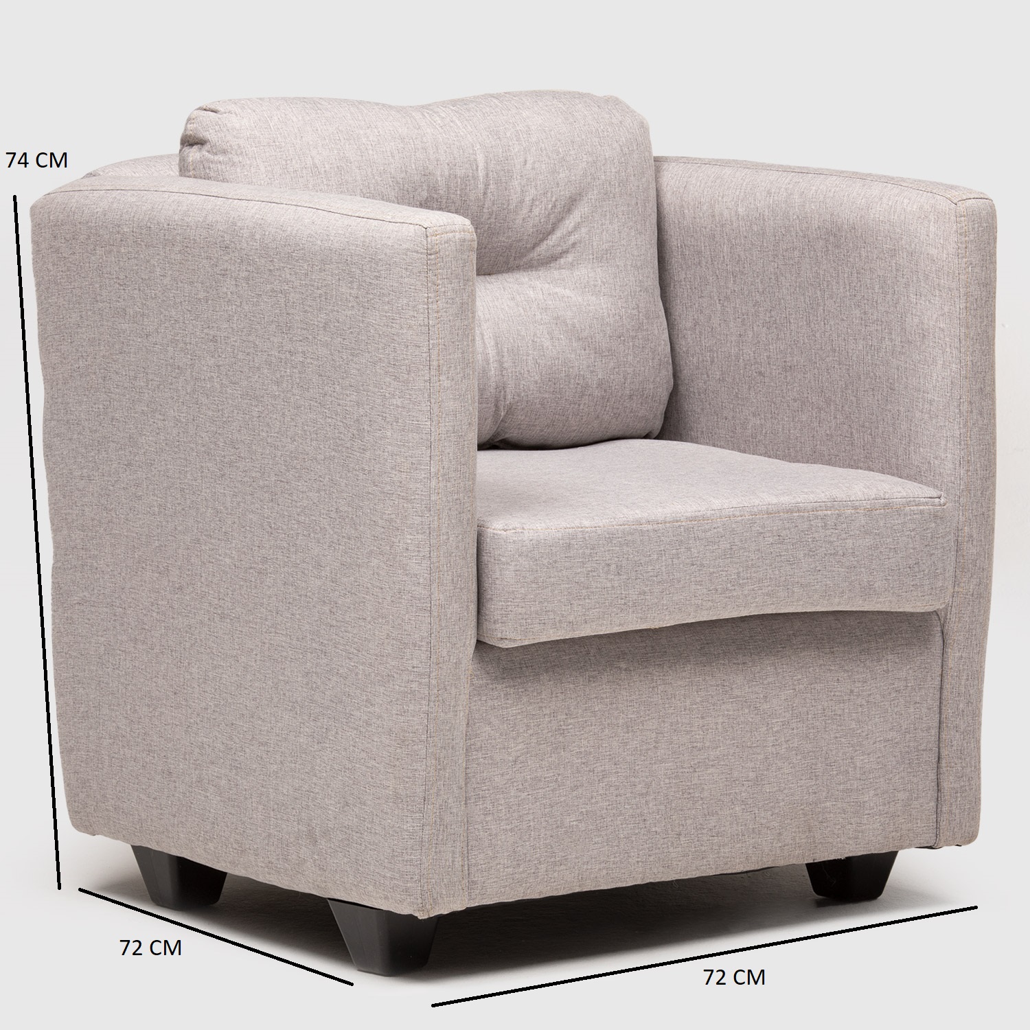 POLTRONA CABURGA TELA BEIGE - 3