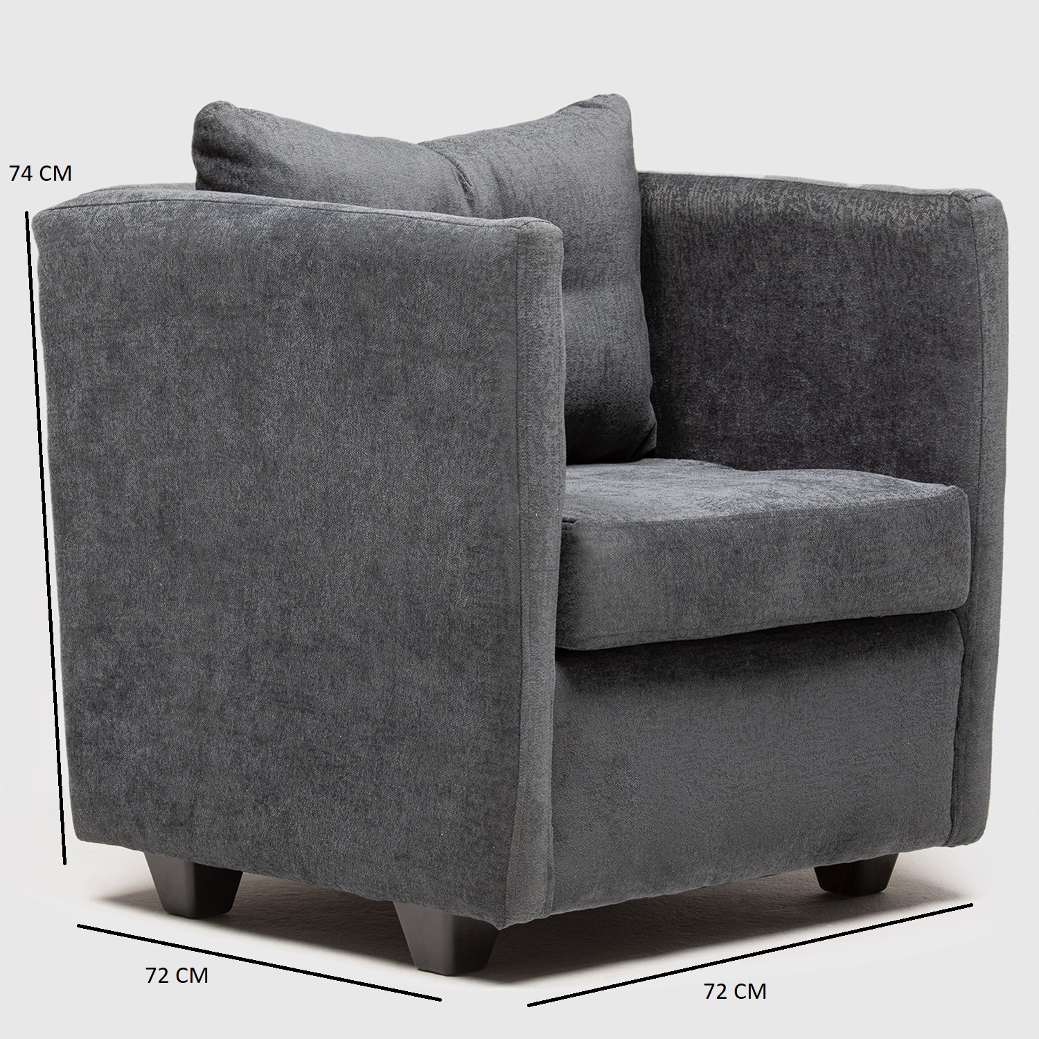 POLTRONA CABURGA TELA GRIS - 3