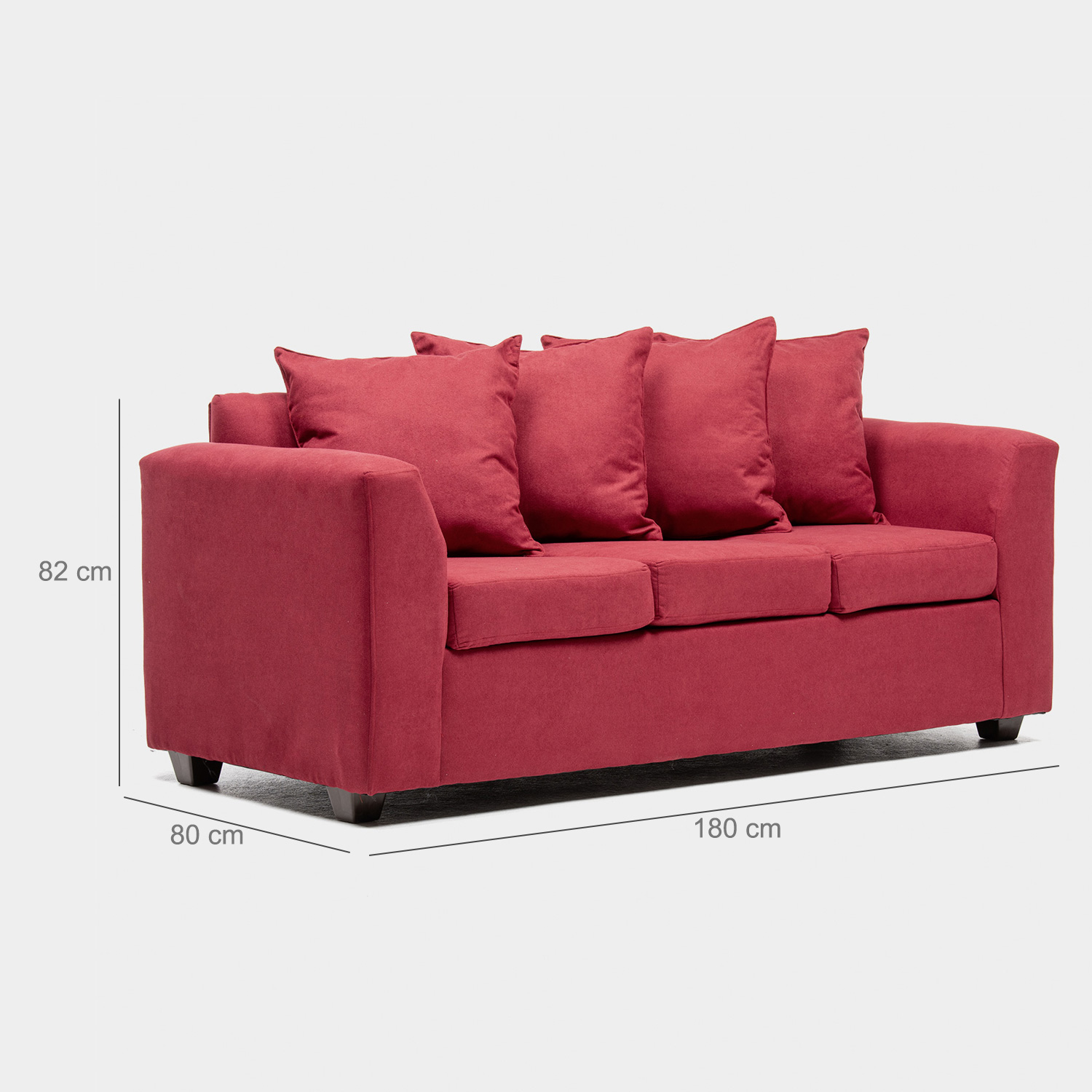 SOFA VIENA 3C ROJO - 3