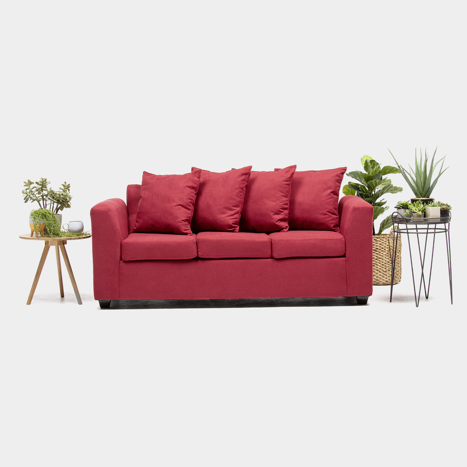 SOFA VIENA 3C ROJO - 4