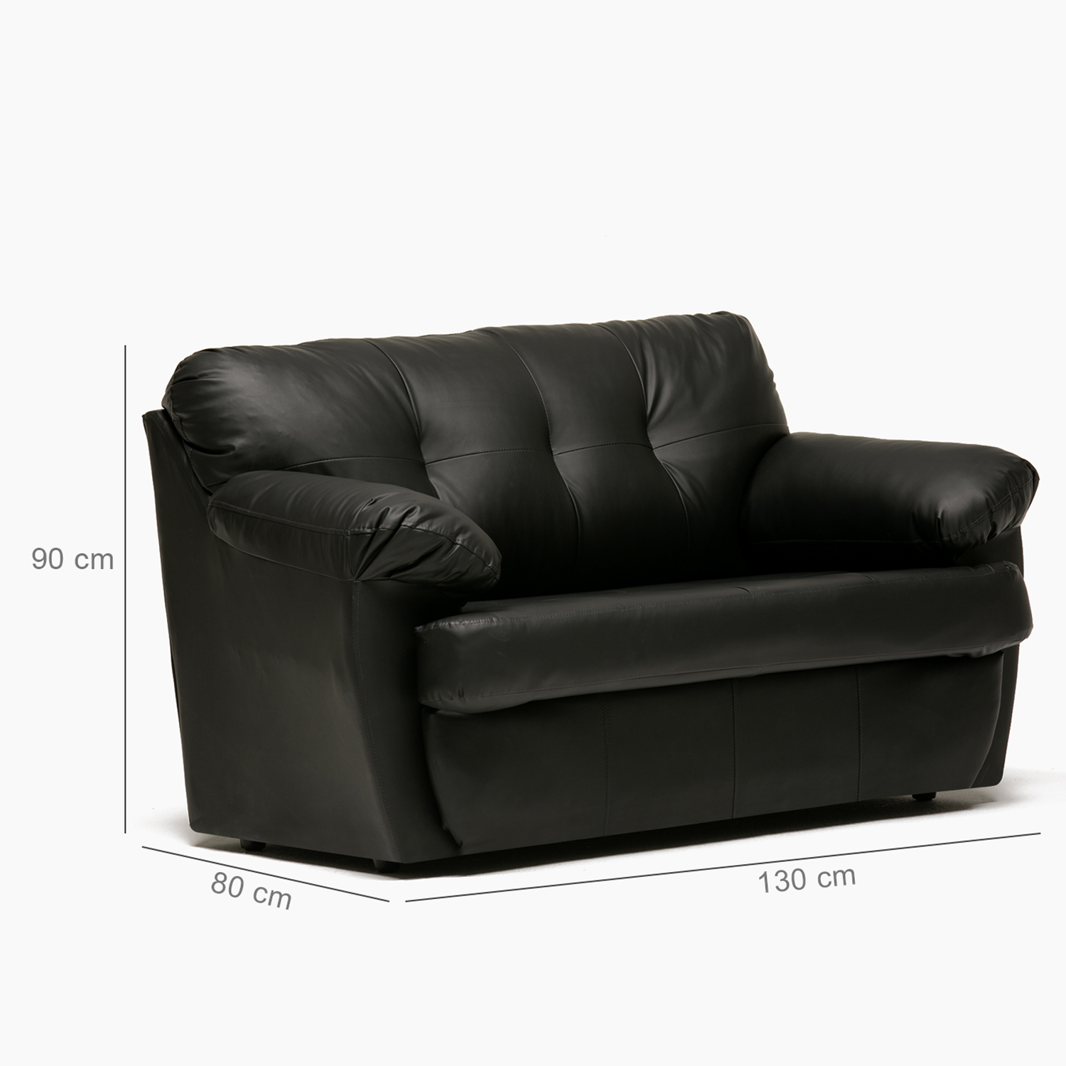 SOFA CABURGA 2CPOS NEGRO - 2