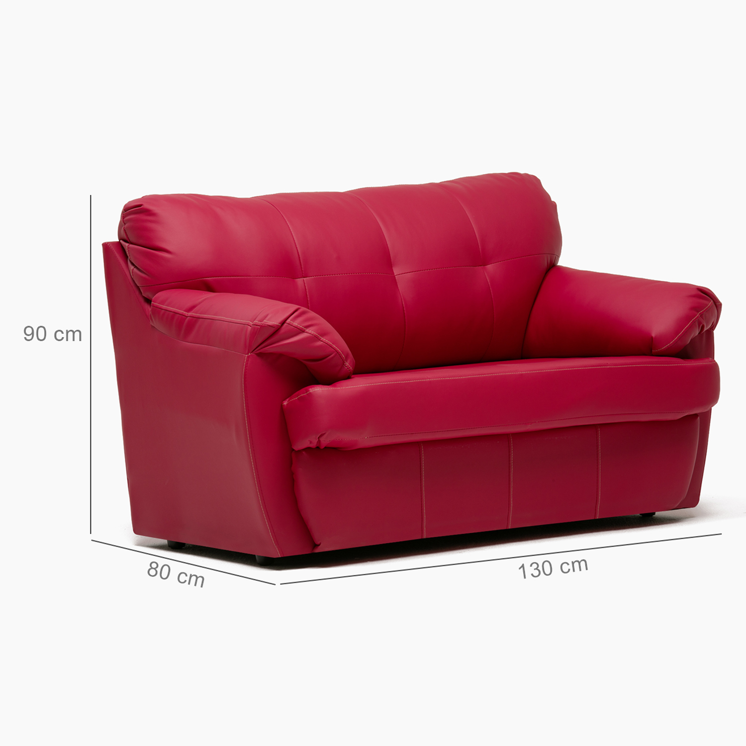 SOFA CABURGA 2CPOS ROJO - 2