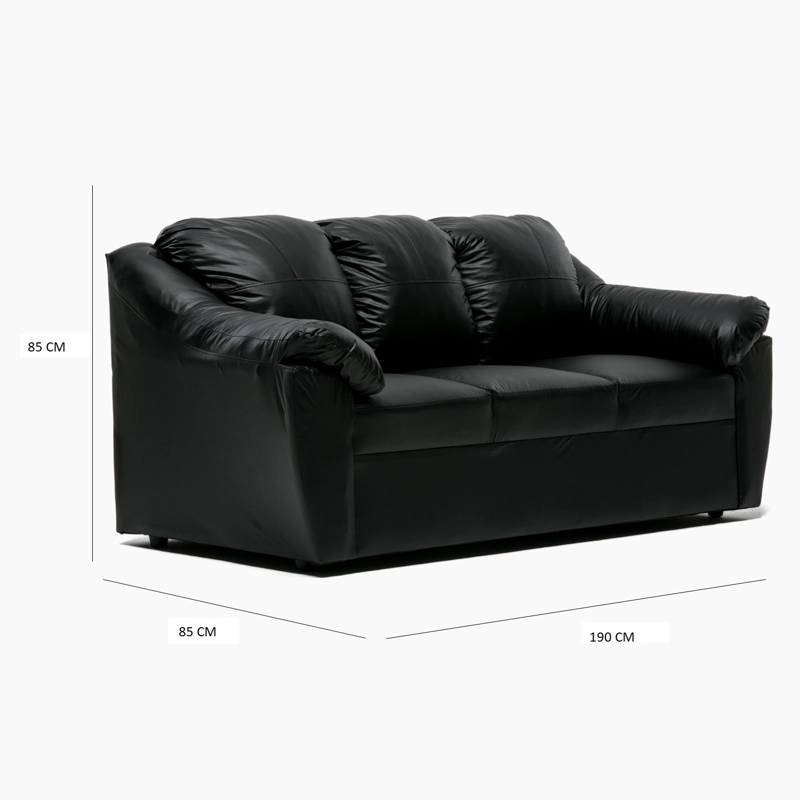 SOFA GENOVA 3CPOS NEGRO - 2