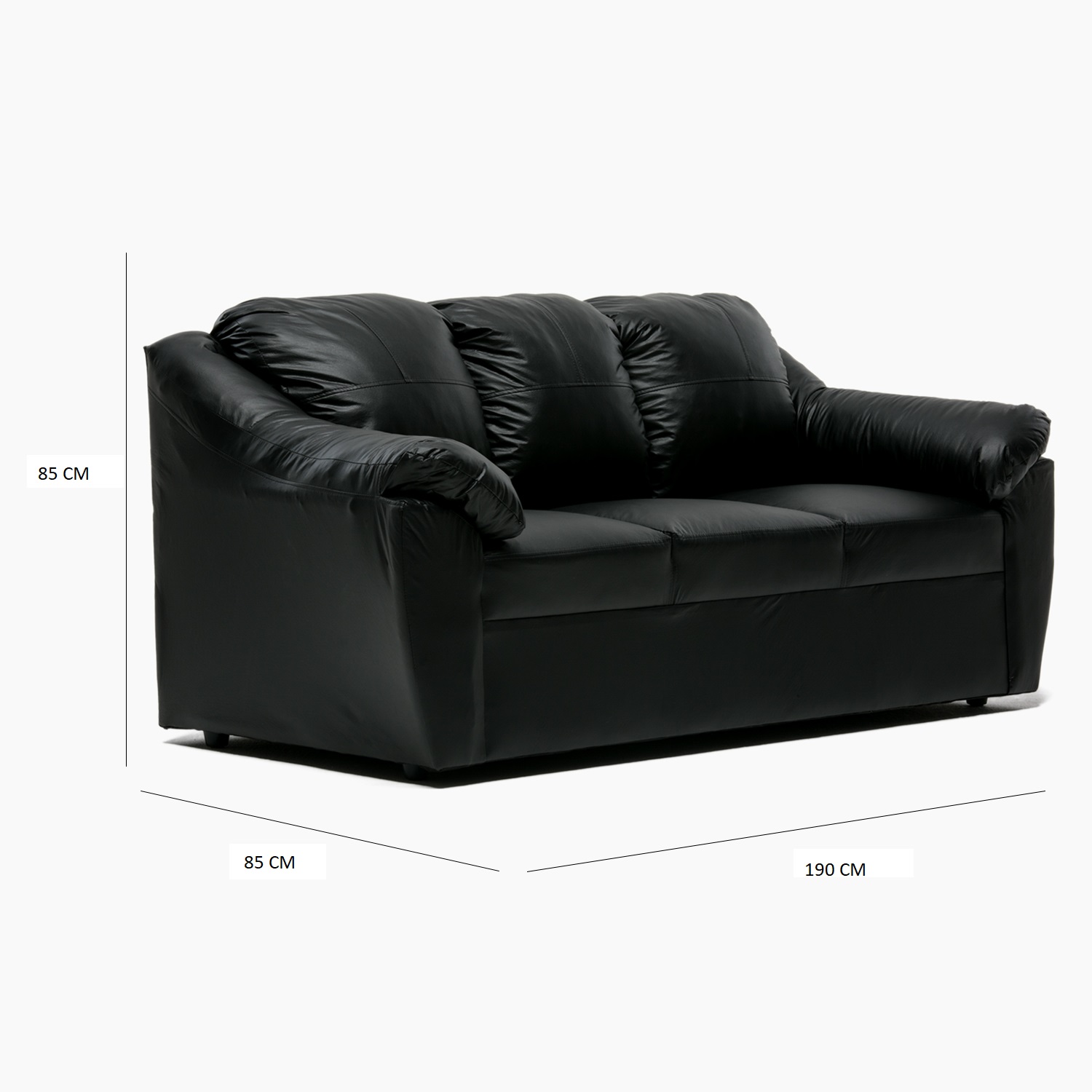 SOFA GENOVA 3CPOS NEGRO - 2
