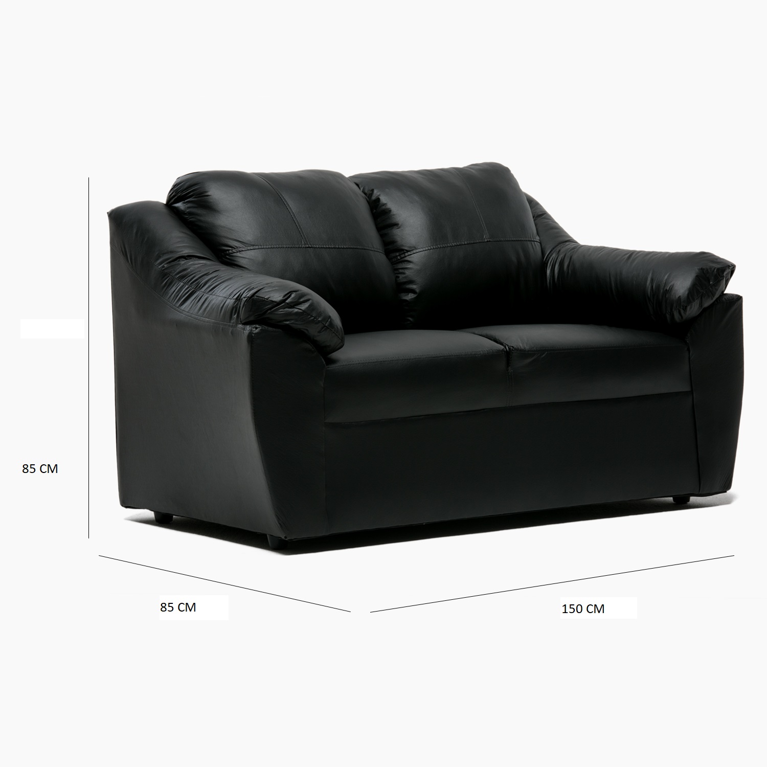 SOFA GENOVA 2CPOS NEGRO - 2